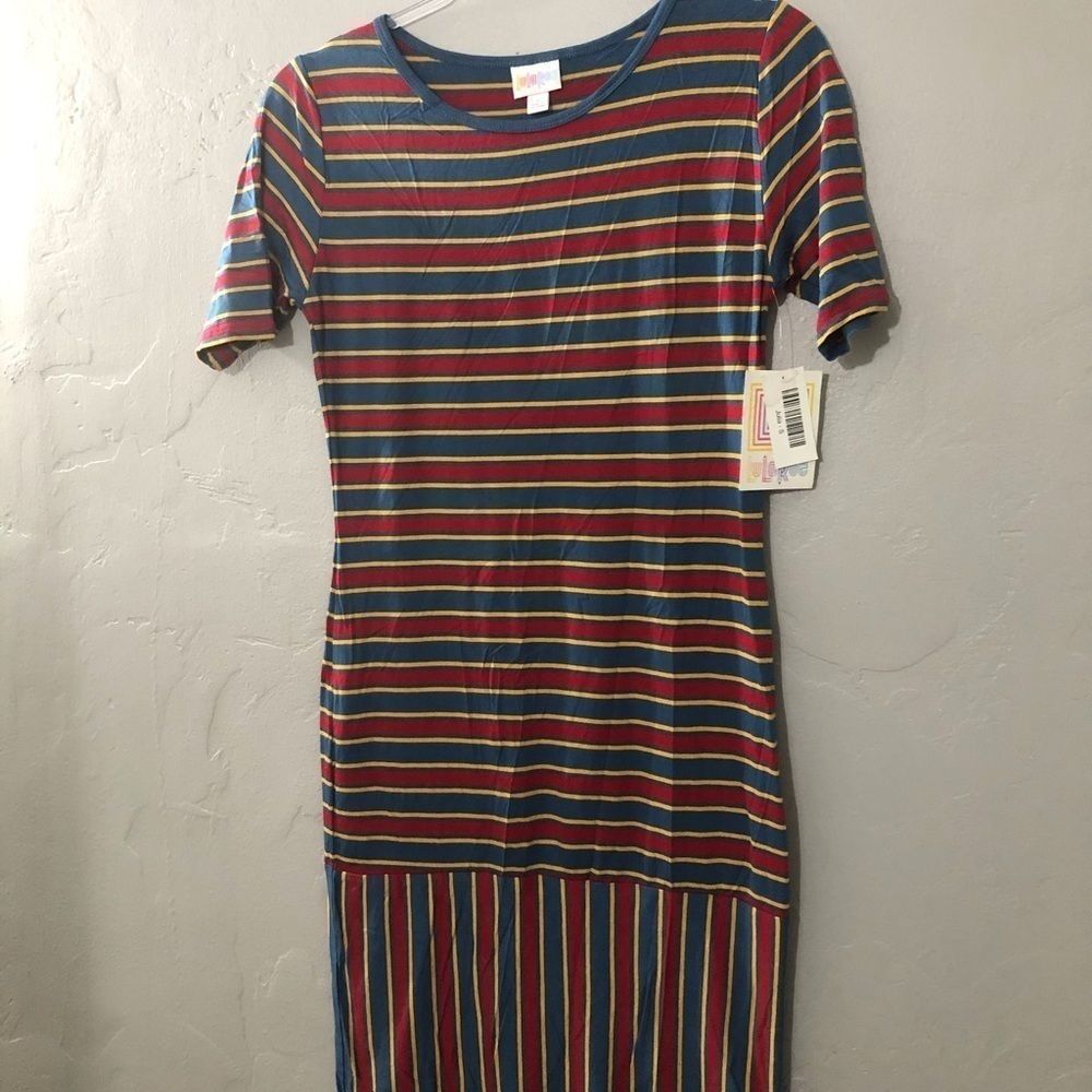 LuLaRoe Julia Striped Dress NWT